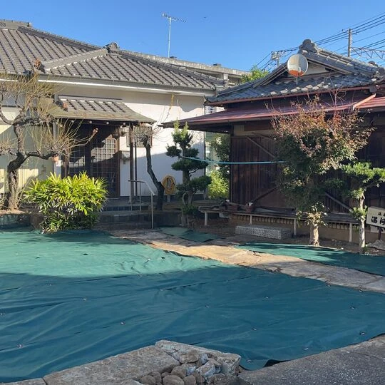 画像1416：湯河原草刈抜根坊草シート張り